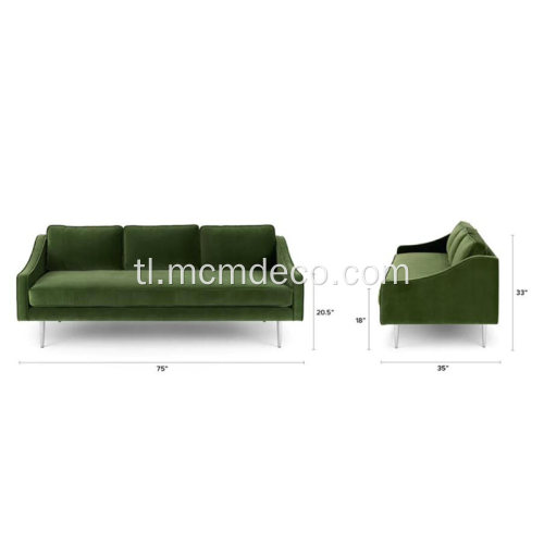 Mirage Grass Green Fabric Sofa